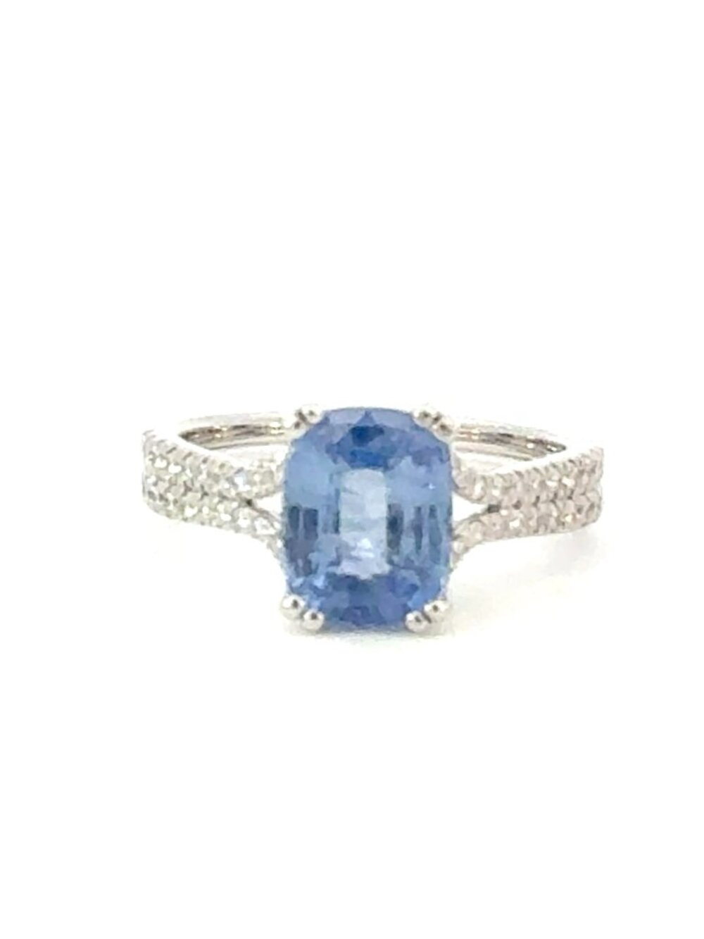 Natural Sapphire Diamond Ring Size 7 14k Gold 3.56 TCW Certified $4,950 604433